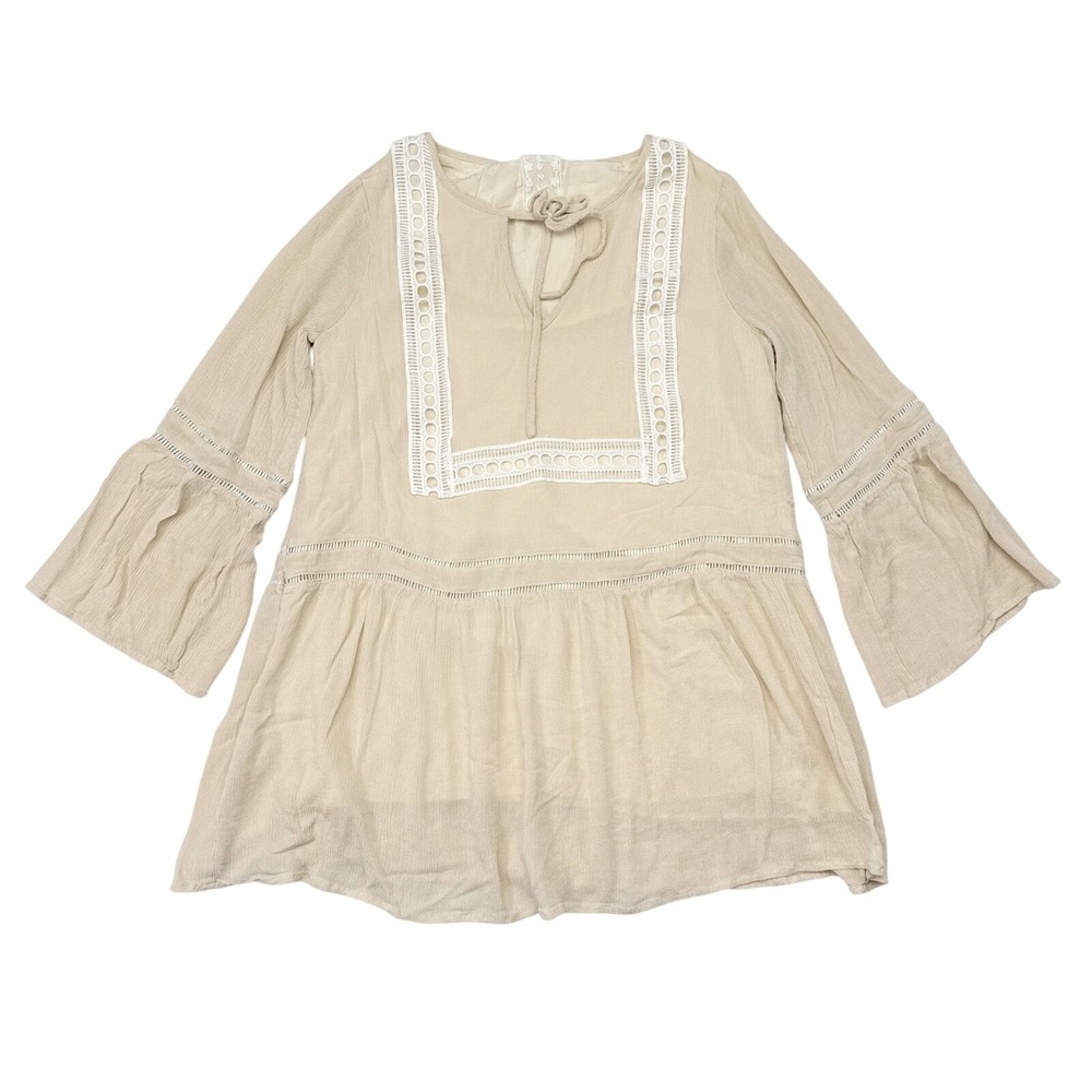 Sadie & Sage Tunic Top Womens Size Medium Crochet Cottagecore Boho Anthropologie